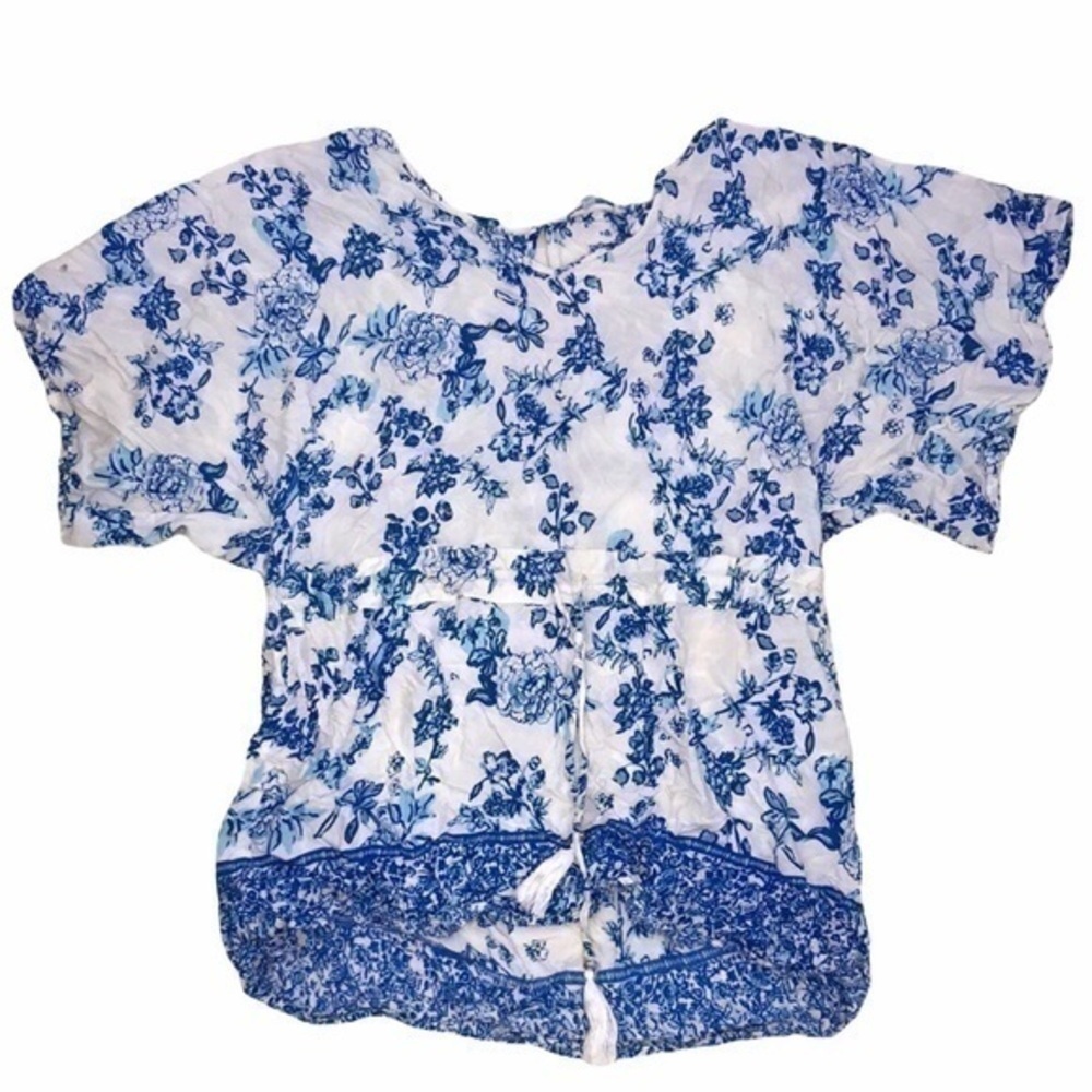 Blue Island Floral Blouse - Picture 2 of 8